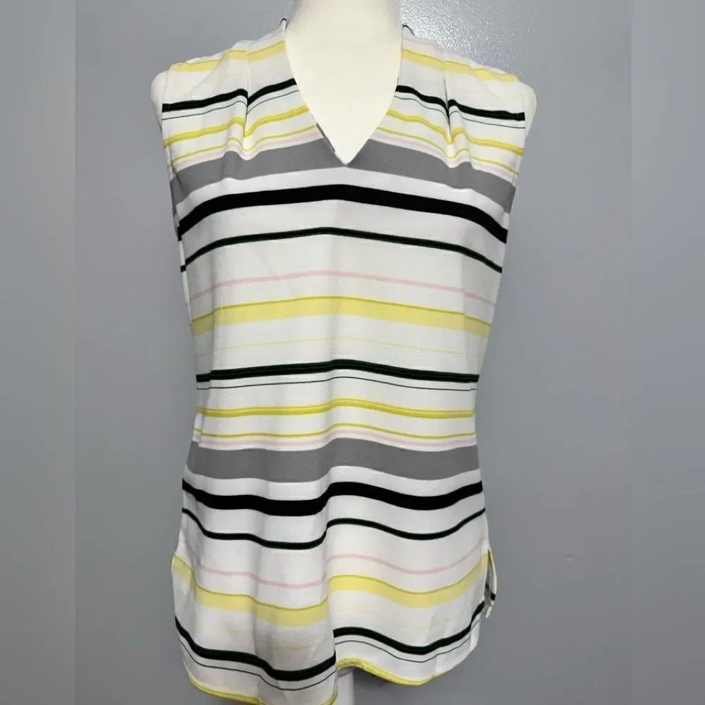 Ann Taylor factory tank top, pleat on shoulders, size S